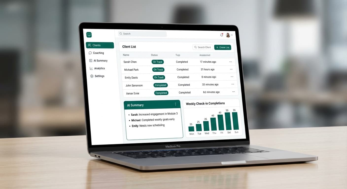 NudgeCheck coaching dashboard